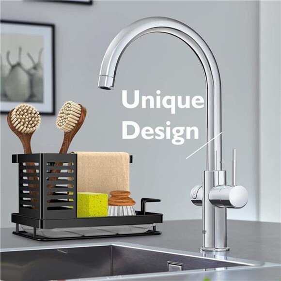 Sink Caddy, Kitchen Sink Organizer, Sponge Holder Stainless Steel Kitchen Caddy - Picture 5 of 6